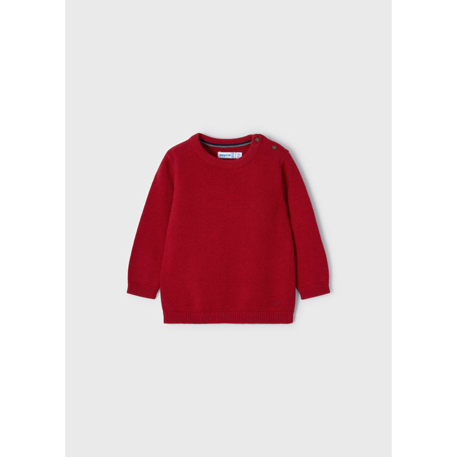 Basic Crewneck Sweater - Red