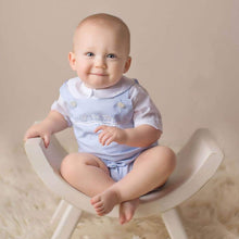 Load image into Gallery viewer, 2-Piece Train Shortall- Blue

