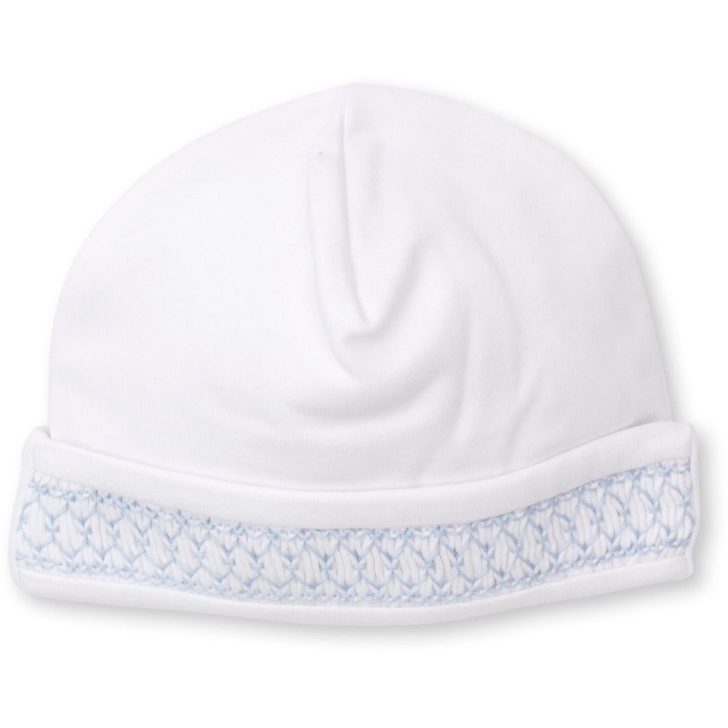 CLB Fall Hat w/ Hand Smocking-White/Blue