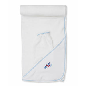 East Bound Train Hooded Towel with Mitt Set