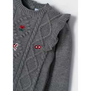 Embroidered Flower Sweater