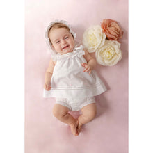 Load image into Gallery viewer, Heirloom Float Dress (w/ Bonnet &amp; Diaper Cover)- White
