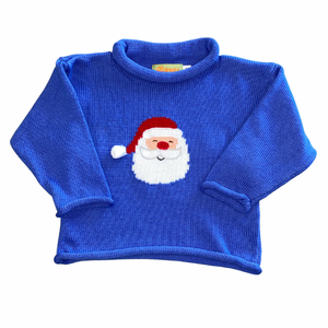 Santa Roll Neck Sweater - Dark Chambray