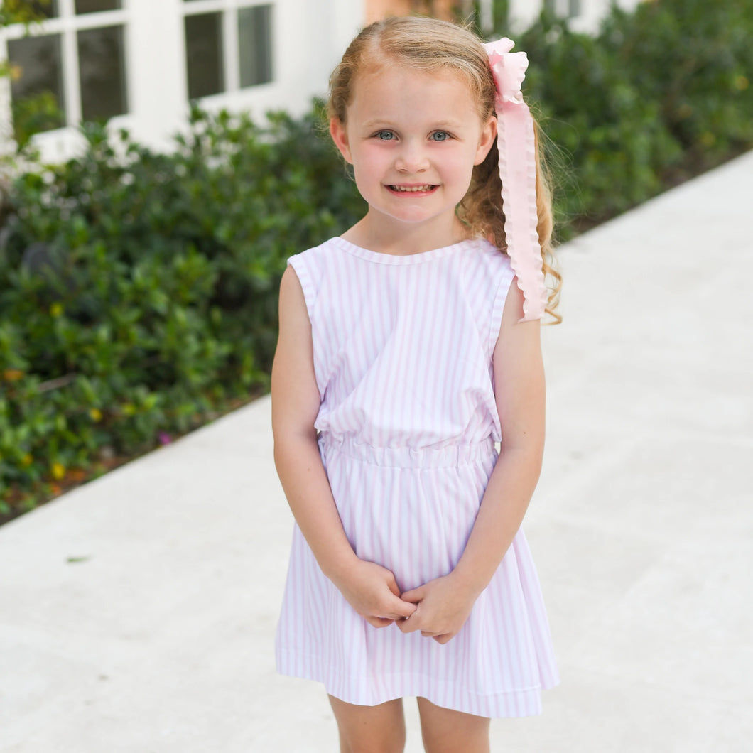 Kristen Knot Dress- Pink Stripe