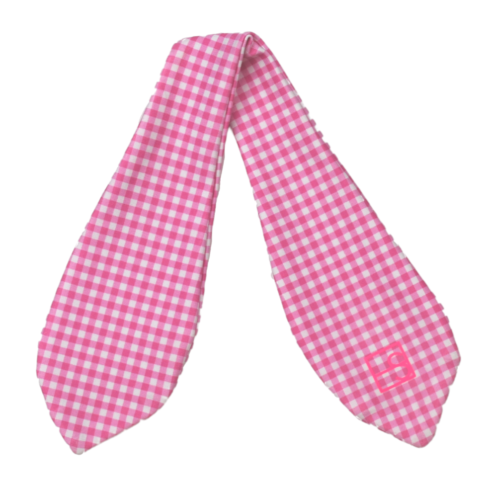 Tee Tie- Hot Pink Mini Gingham