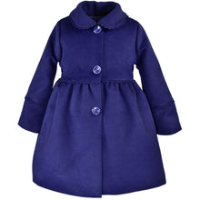Load image into Gallery viewer, Scallop Trim Coat Navy
