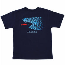 Load image into Gallery viewer, Logo Tee- Shark on Navy
