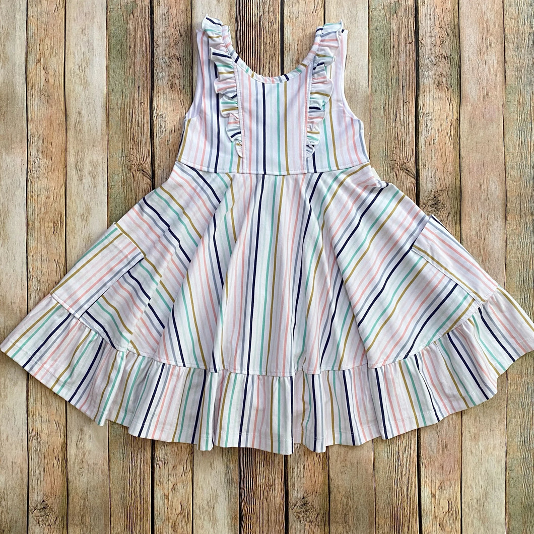 Mermaid Stripe Twirl Dress