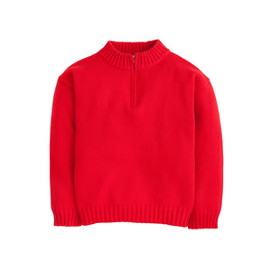 Quarter Zip Sweater - Red