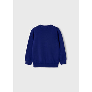 Basic Cotton Crewneck Sweater - Cobalt
