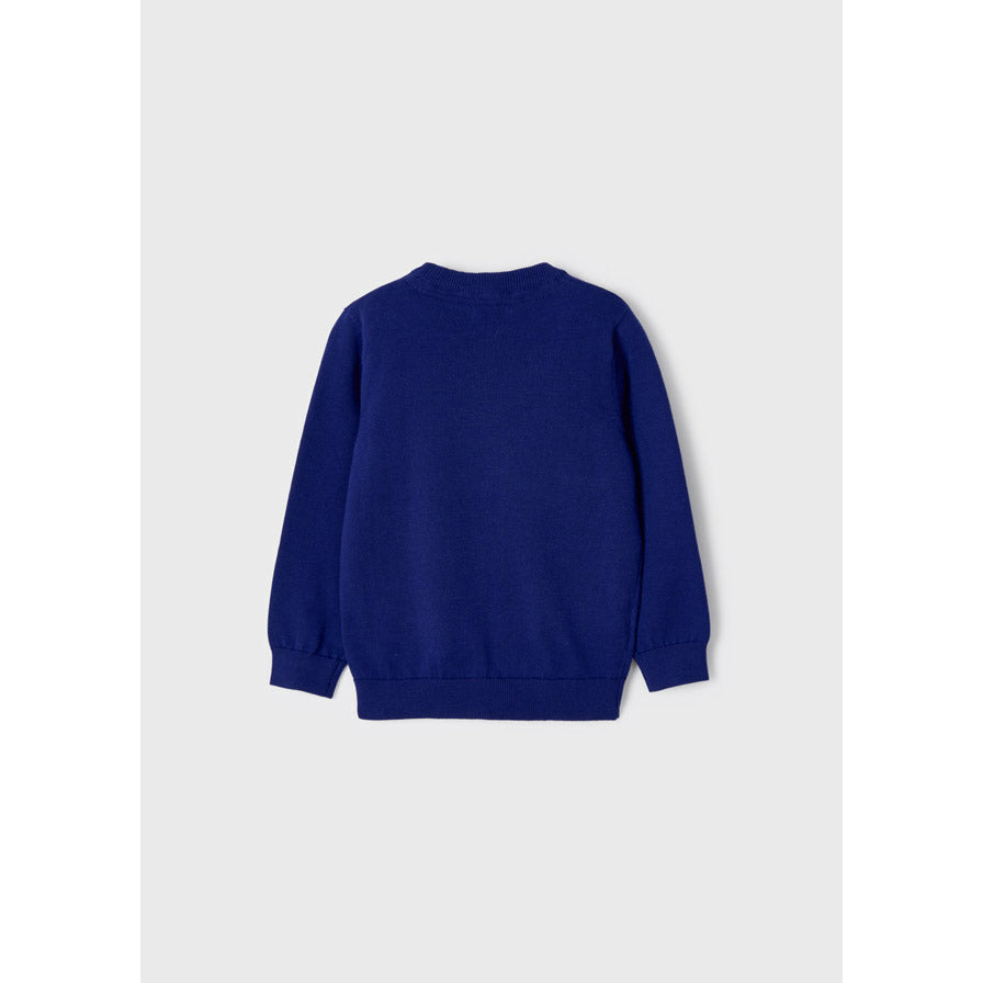 Basic Cotton Crewneck Sweater - Cobalt