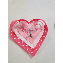 Load image into Gallery viewer, Polka Dot Bow Heart Hair Clip

