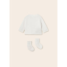 Load image into Gallery viewer, Knit Cardigan &amp; Socks Set - White
