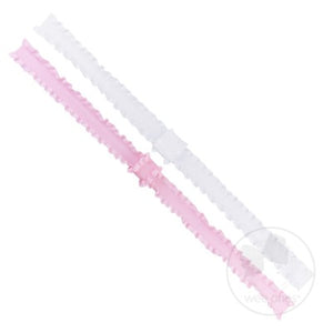 Light Pink Add-A-Bow Stretch Ruffle Bands-2 Pack