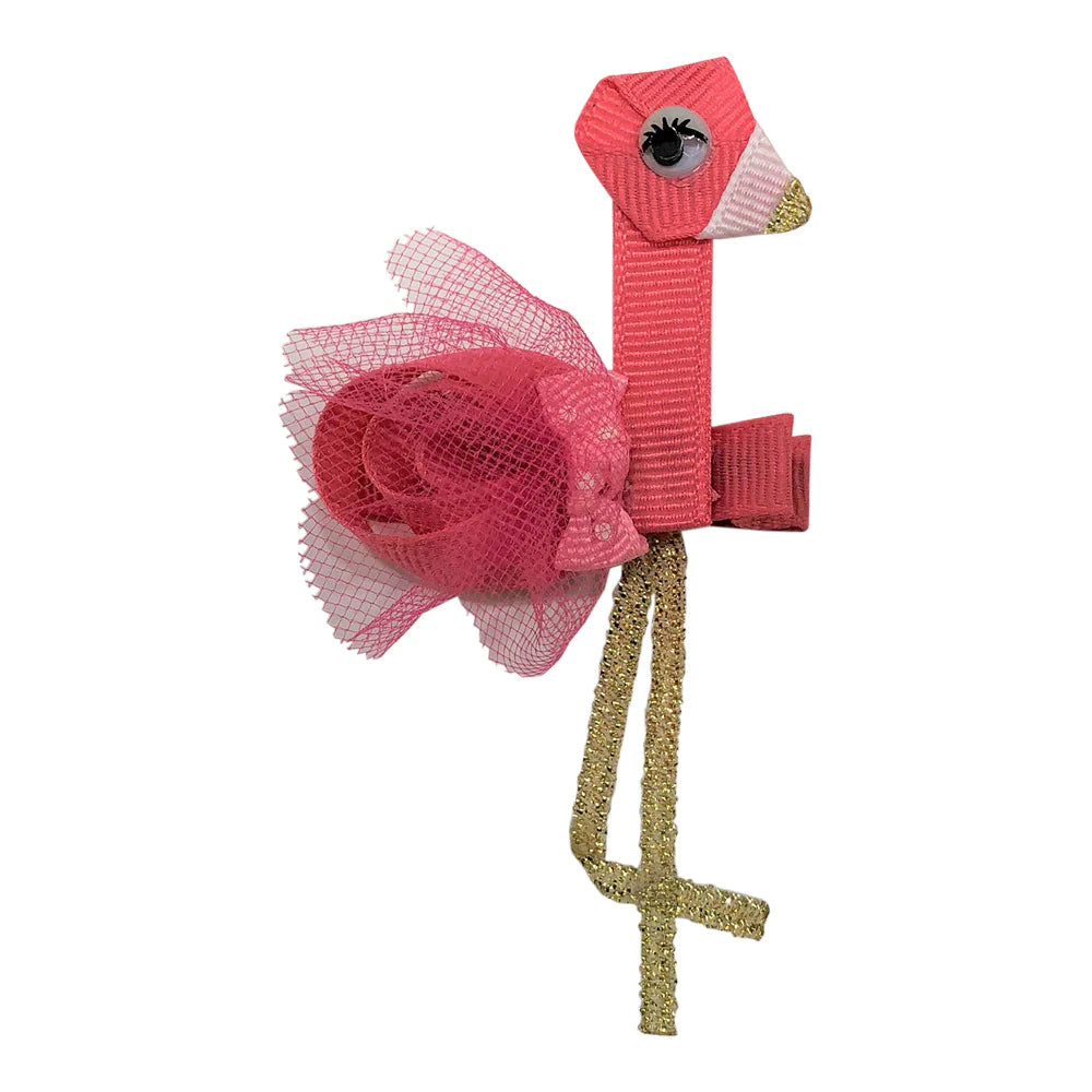 Flamingo w/ Tutu Hair Clip