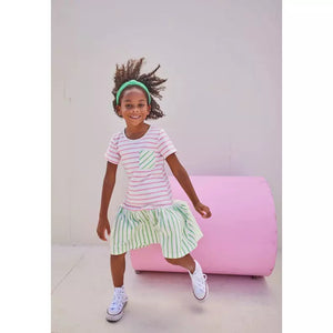 Pink & Green Stripe Isabel Dress