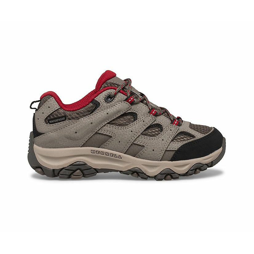 Moab 3 Low Waterproof - Boulder/Red