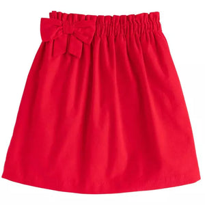 Paperbag Bow Skirt - Red Cord