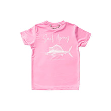 Load image into Gallery viewer, Girl’s Sailfish Performance T-Shirt in Bonbon
