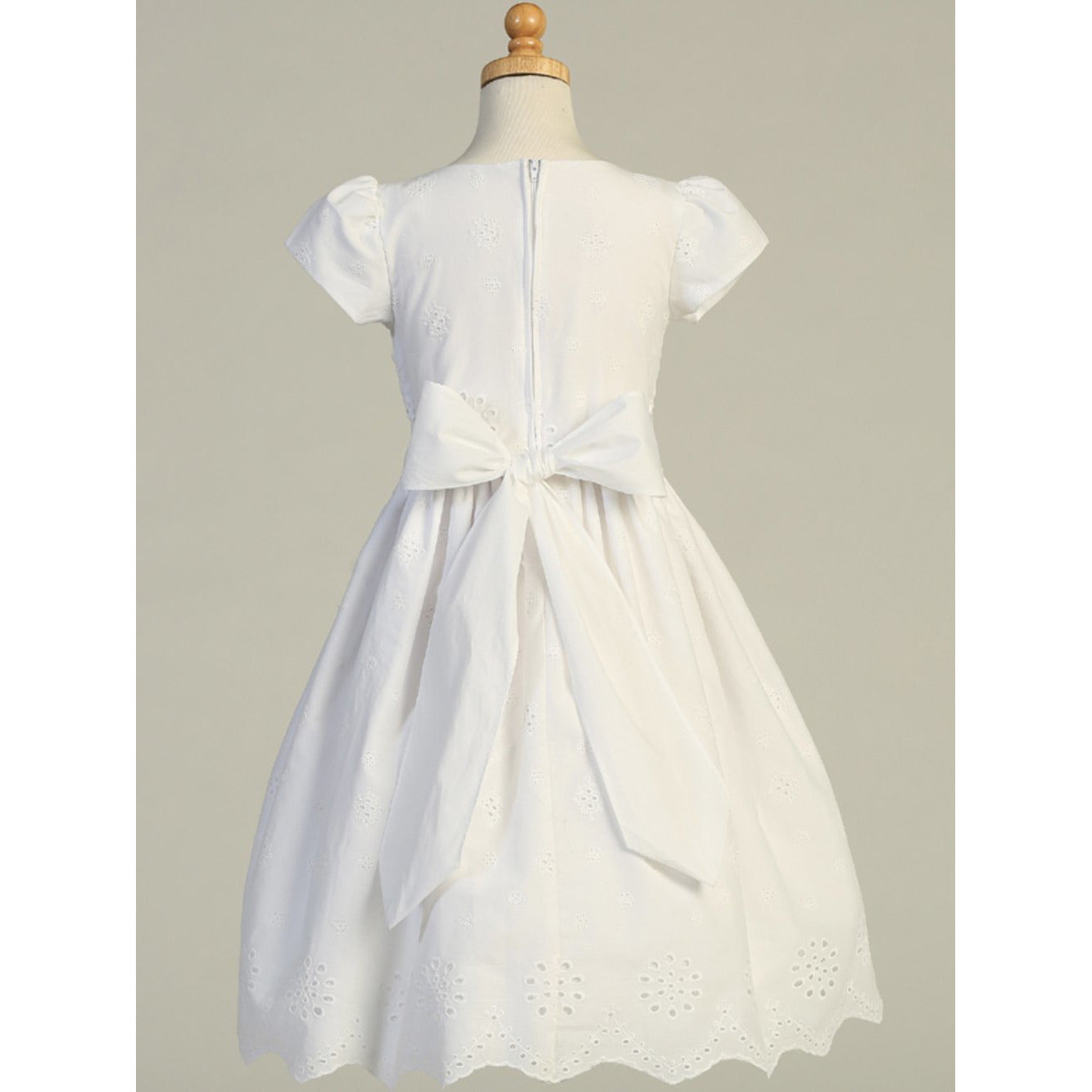 Cotton Eyelet T-length First Communion Dress – Milby's Just Kids