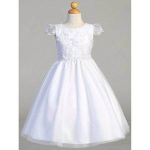 First Communion Dress - Corded Tulle & Sequins