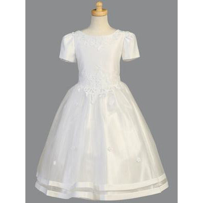 First Communion Dress - Tulle w/ Rosebuds
