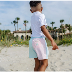 Colorblock Shelton Shorts-Buckhead Blue/Sea Island Seafoam/Palm Beach Pink