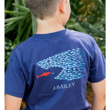 Load image into Gallery viewer, Logo Tee- Shark on Navy
