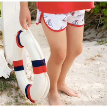 Load image into Gallery viewer, Cheryl Shorts - Undulata Regatta/Richmond Red
