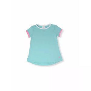 Turquoise/Pink Bridget Basic T