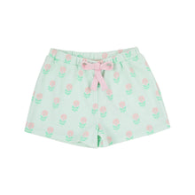 Load image into Gallery viewer, Shipley Shorts w/ Bow- Flowers for Friends (Seafoam)
