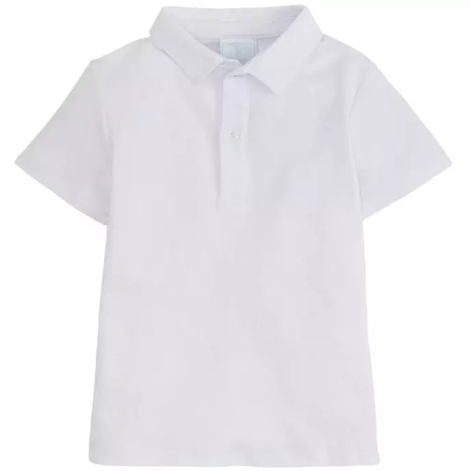 Solid Short Sleeve Polo- White