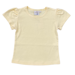 Cap Sleeve T-Shirt - Pale Yellow