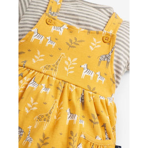 Giraffe & Zebra Pinafore Dress Set