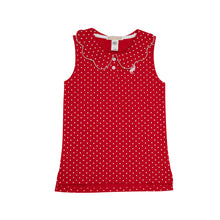 Load image into Gallery viewer, Paiges Playful Polo- Richmond Red/ Worth Ave White Microdot
