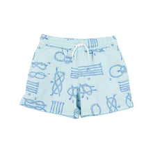 Load image into Gallery viewer, Tortola Swim Trunks- Yachts of Knots/ Worth Ave White
