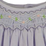 Smocked Daygown with Viole Insert