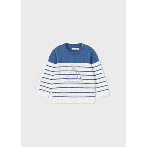 Striped Sweater in Atlantic Blue