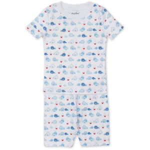 Whale Watch Blue Print Pajama Set