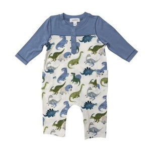 Painterly Dinos Romper with Pockets