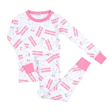 Hit the Slopes Pink Long Pajama Set
