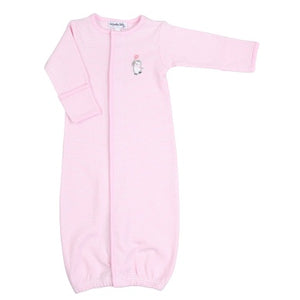 Tiny Penguin Pink Embroidered Converter Gown