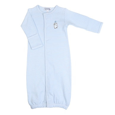 Tiny Penguin Blue Embroidered Converter Gown