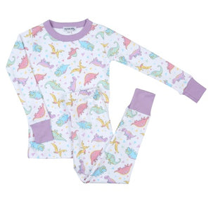 Dinoland Lilac Long Pajama Set