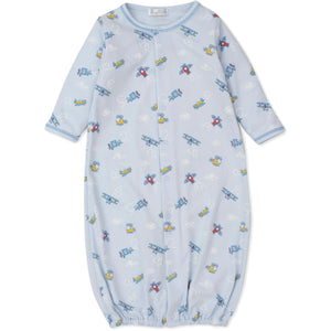 Blue Sky Planes Print Convertible Gown